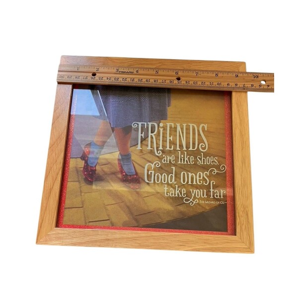 Hallmark Wizard of Oz Quote Art Friends Are Like Shoes Framed Dorothy Ruby Shoes - Picture 14 of 15